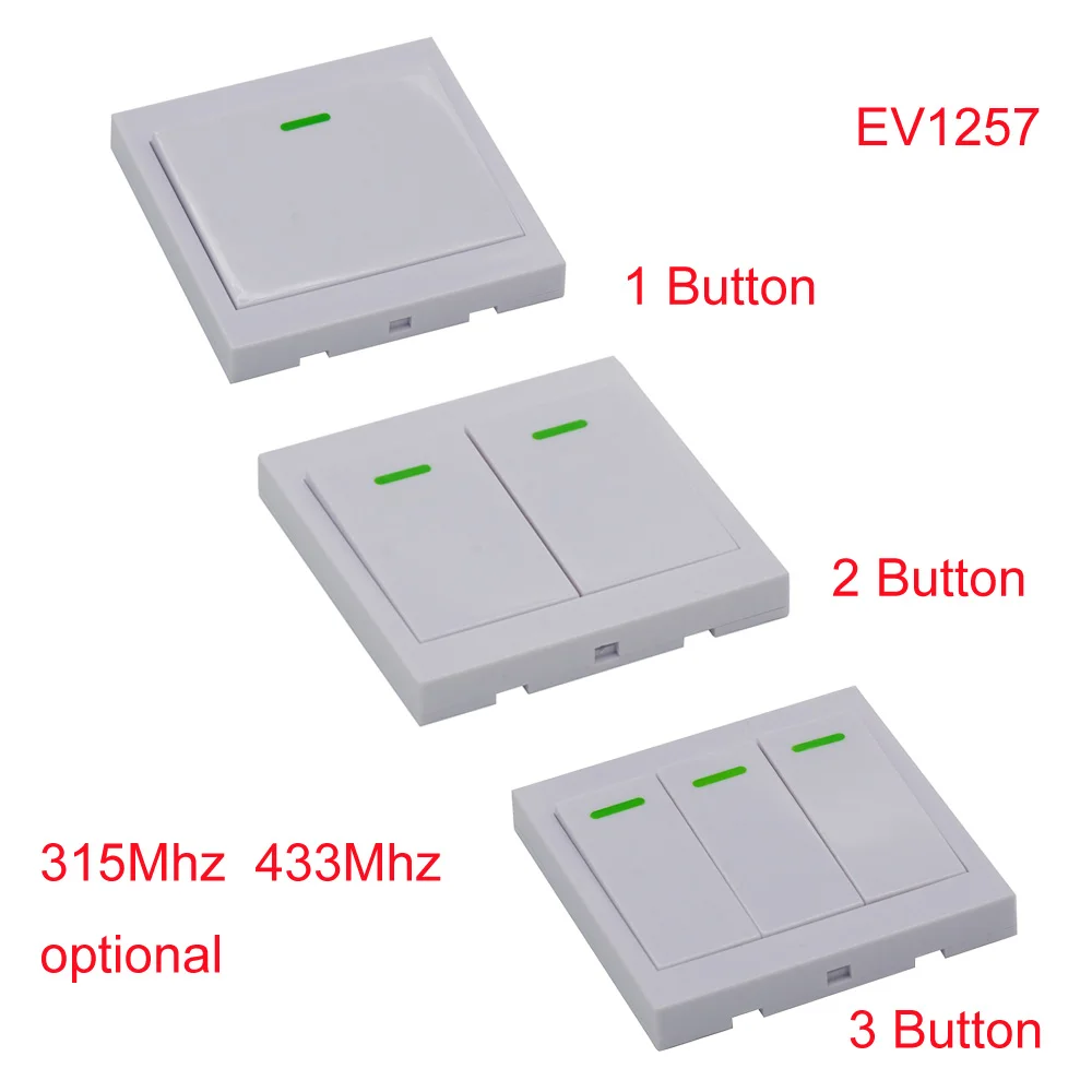 Wall Panel Remote Transmitter 1 2 3 Button Sticky Smart