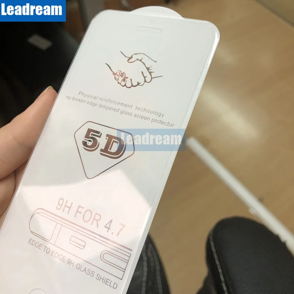 Leadream Бесплатная доставка DHL 300 шт. настоящий 5D прозрачный закаленное стекло с