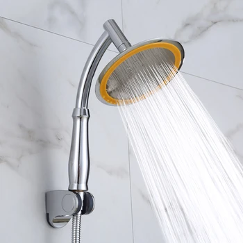 

2 Styles Rotate 360 Degree Chrome Bathroom Rainfall Shower Head Water Saving Extension Arm Hand Held Shower Head Hose Bracket
