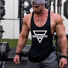 Muscleguys Мужская s Бодибилдинг мужская майка Стрингер майка для фитнеса хлопок жилет одежда рубашка без рукавов мышечная рубашка