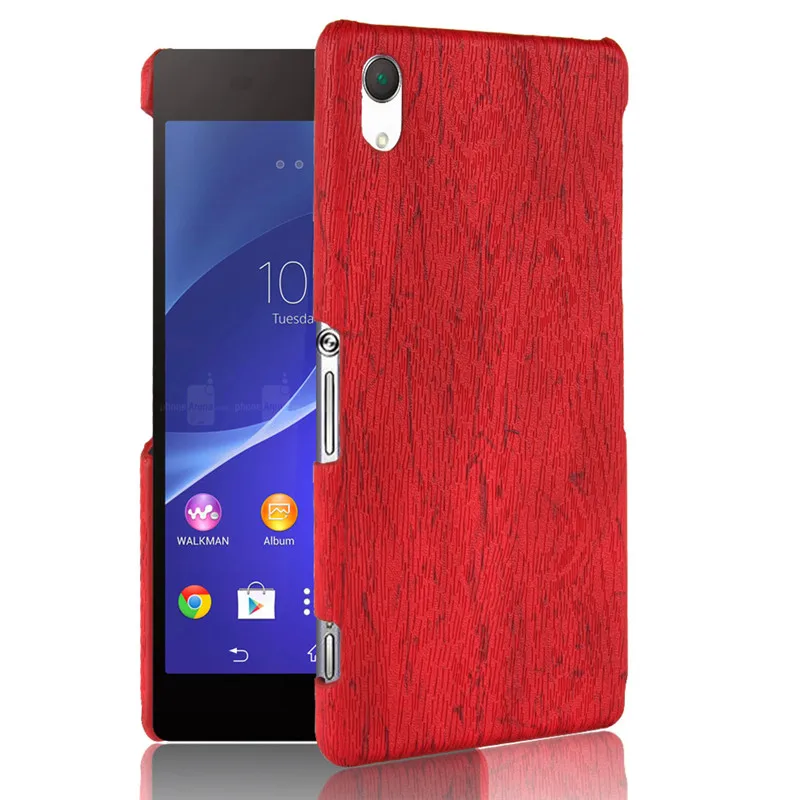 

SuliCase Leather Case for Sony Z 3 Z3 D6603 Wood Grain Hard Phone Case Cover for Sony Xperia Z3 D6513 D6533 D6653 D6683 D6643