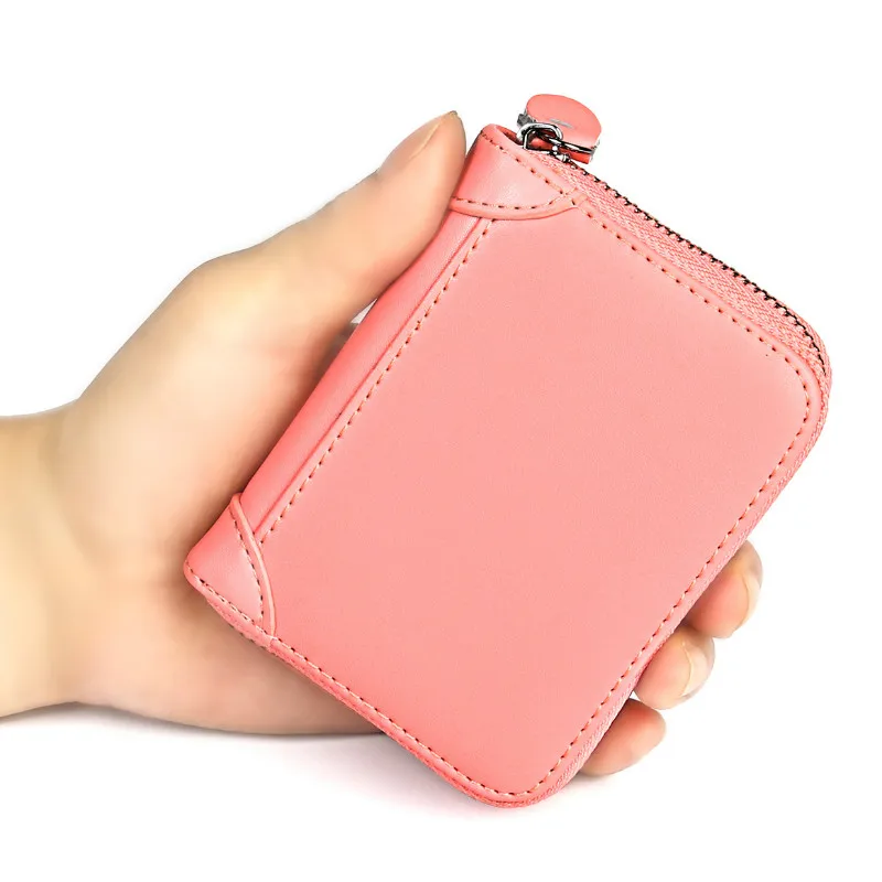 Women Business Card Holder Cow Leather Card Wallet Prevent RFID Female Credit Card Holder New Arrival Porte Carte Tarjetero Muje