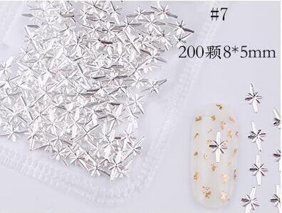 Mixed 3D DIY Hollow Metal Frame For Nail Art Decor Geometry Golden Tips DIY Nail Art Tools Fashion Nail Studs P3R#
