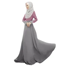 2019 נשים מוסלמי שכבה אחת ארוך חצאית אזיקי תחרה צבע התאמת בגדים אסלאמיים קפטן marocain העבאיה טורקיה(China)
