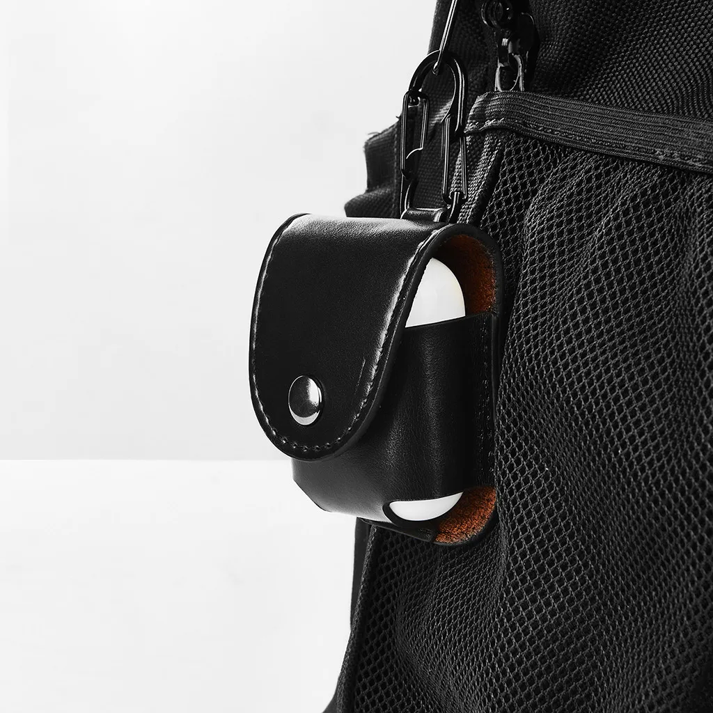 

Protective Leather Case Cover with Strap for Apple AirPods 2/1th Charging Case Cover bluetooth earphone case for airpods