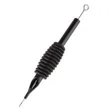 10 шт./кор. Черный Круглый Liner татуировки с иглы 9RS 19 мм одноразовые иглы татуировки 3/" Захваты труба Советы стерилизованные иглы