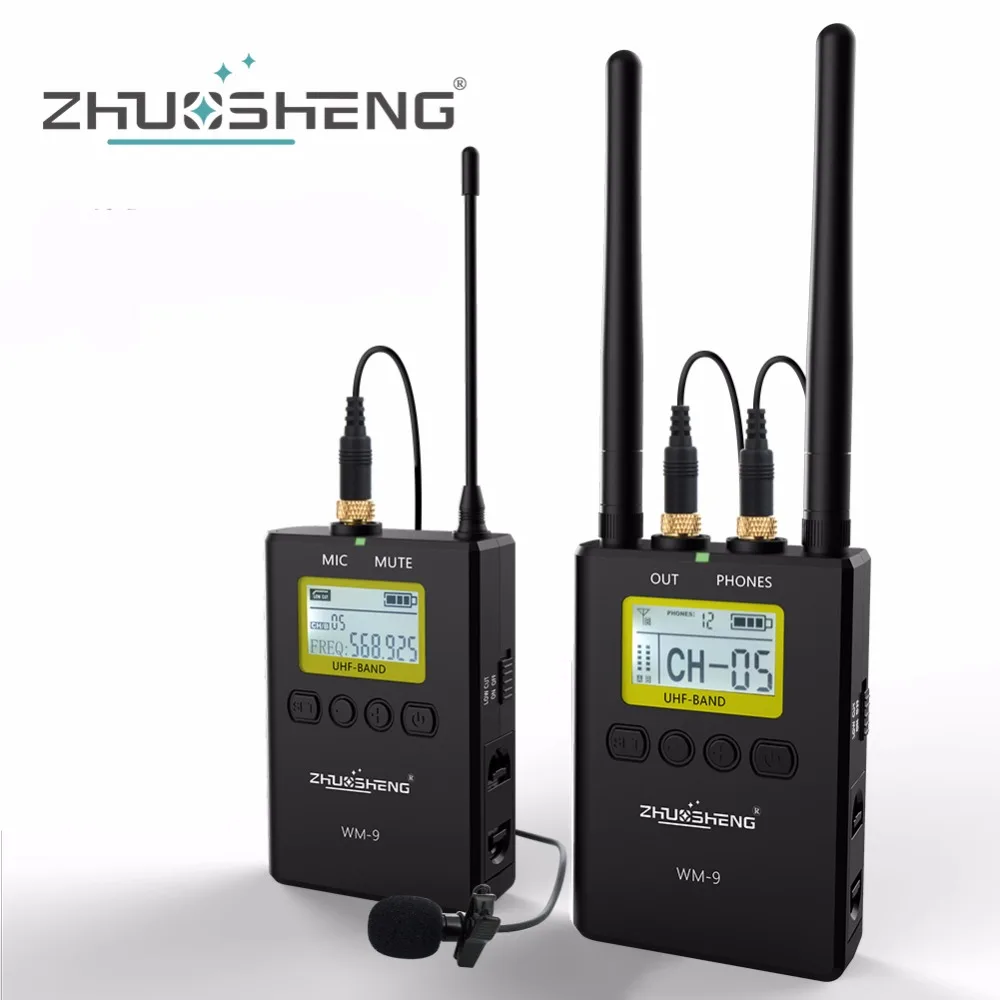 ZhuoSheng WM-9 DSLR uhf беспроводная видеокамера камера микрофон система | Электроника