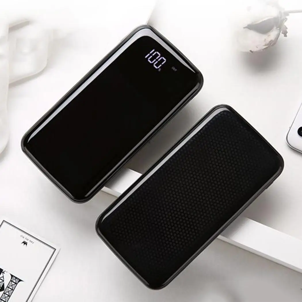 20000mAh Large Capacity Quick Charger Powerbank Output Power Bank Portable Charger External Battery For Xiaomi MI iPhone X Note
