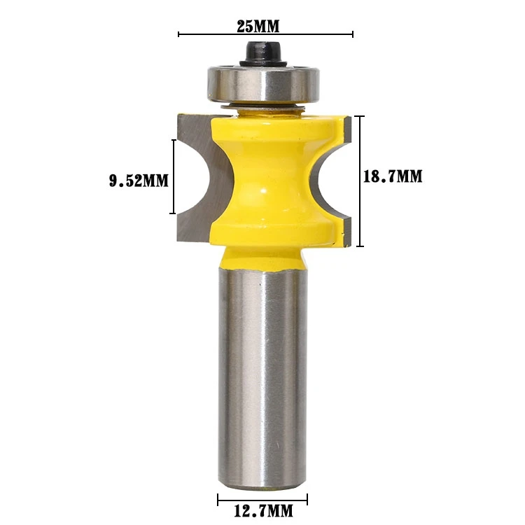 

free shipping 1Pc Bullnose Router Bit Set C3 Carbide Tipped 1/2" Shank Woodworking cutter