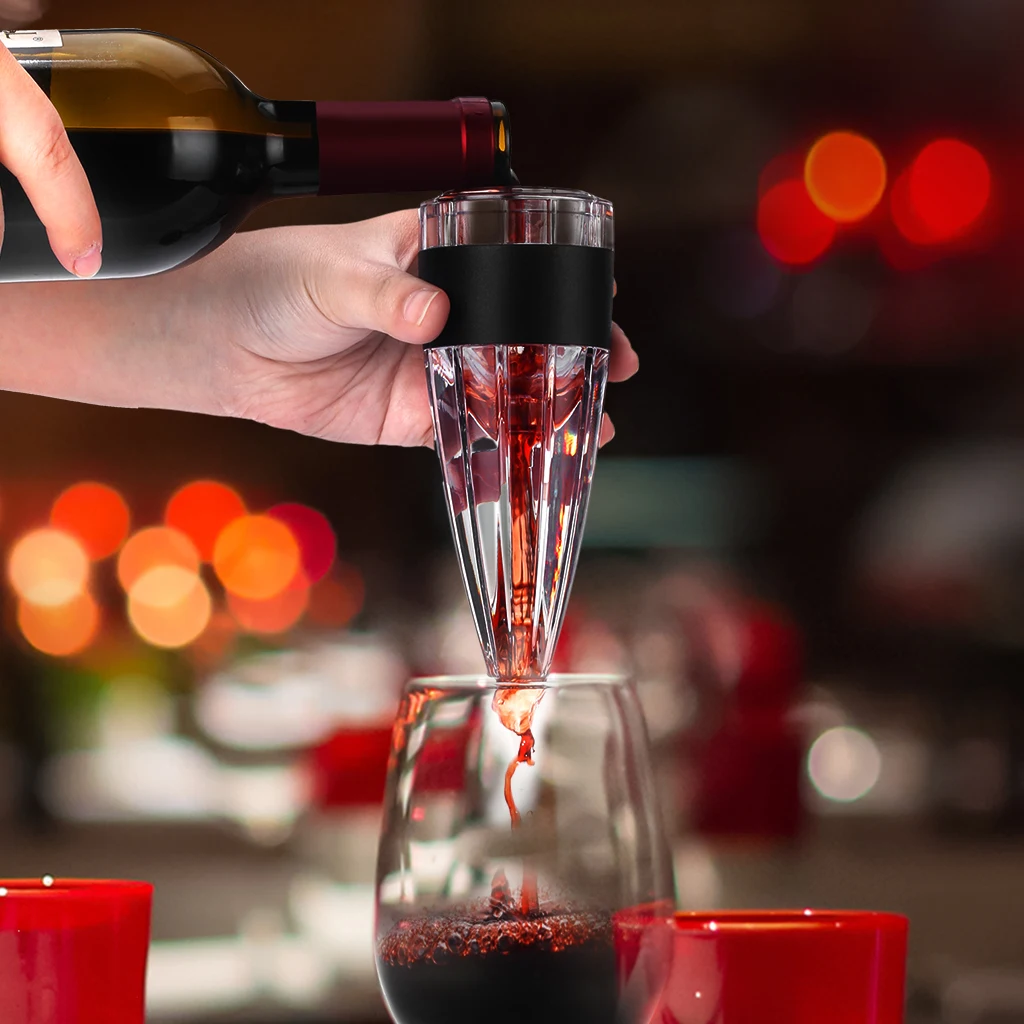 Pourer Wine Accessory Cone Shaped Wine Aerator with Filter and Travel
