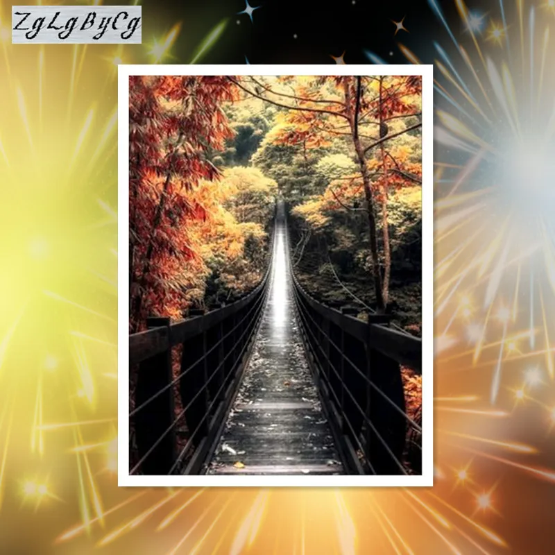 

diy diamond painting landscape Village villa Home Decoration Diamond Embroidery Round Mosaic Decoration Needlework Gift