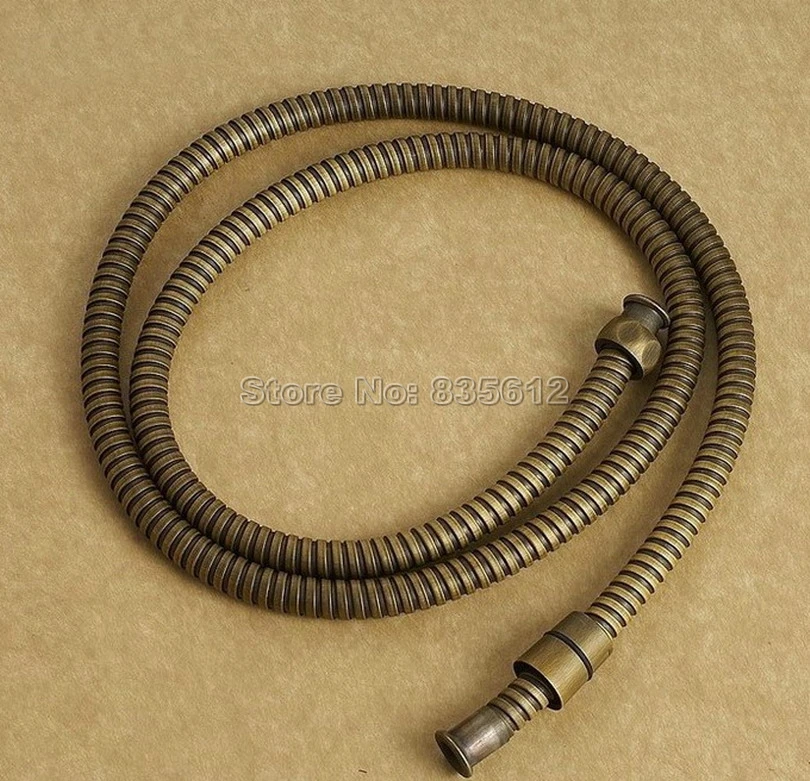 1.5M Antique Brass Shower Head Hose Pipe Bathroom Shower Hoses 1/2