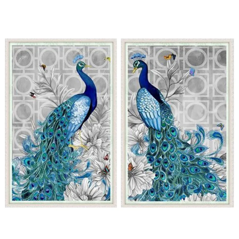 Needlework DIY 5D round AB Diamond painting,Diamond embroidery,3D Diamond stitch Pattern Rhinestone mosaic Peacocks Cross Stitch