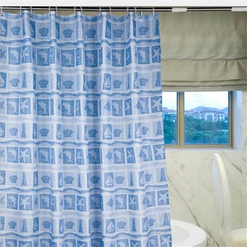

Upscale Fashion flower design boutique shower curtain blue ocean hotel dedicated curtain household items bathroom shower curtain