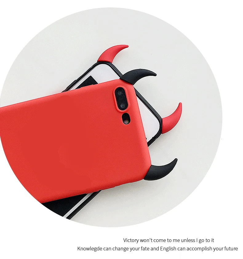 Мягкий ТПУ чехол Devil Horns Demon Angle Cover для Huawei P40 P8 P9 P10 P20 P30 Pro Lite 2017 P Smart Plus Y5P Y6P Y7P чехлы