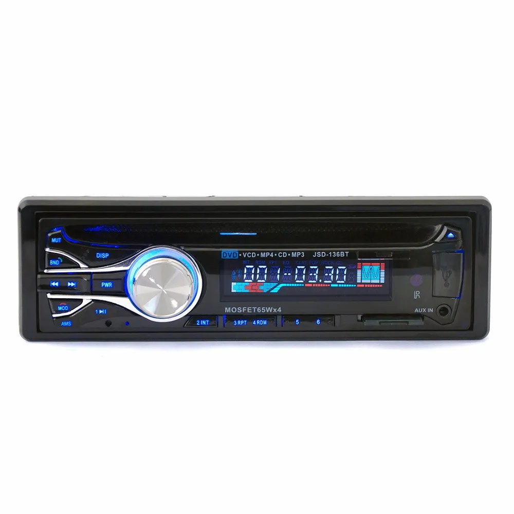 Car DVD player Stereo Bluetooth Phone AUX IN MP3 FM/USB/1 Din/remote