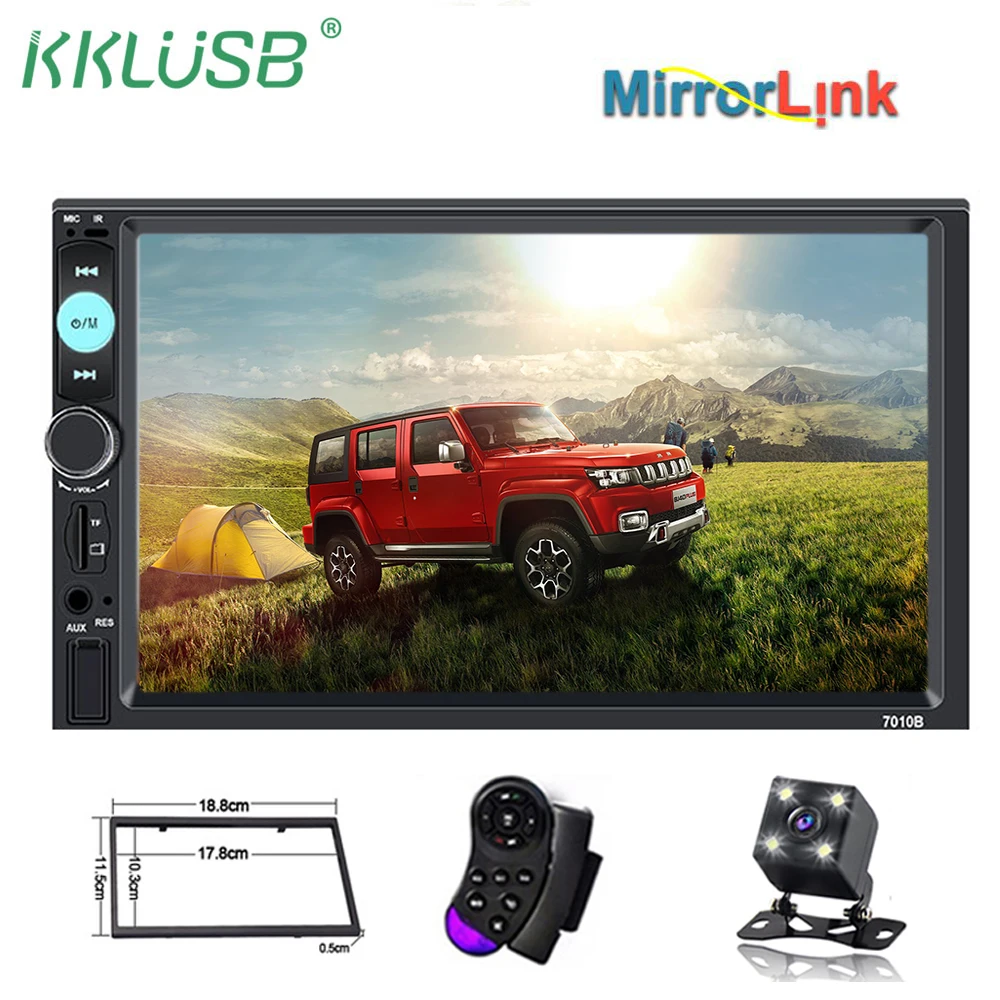 

2 din Autoradio 7010b HD 7"Touch Screen Bluetooth Radio Mirror Link USB Rear View Camera Car Radio Multimidia carro MP5 Player