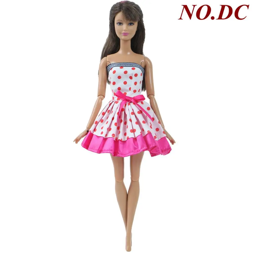 Модное платье куклы ручной работы для куклы Барби, повседневная одежда, наряд для свиданий, юбка, короткое платье, аксессуары для кукольной одежды, игрушка - Цвет: DC