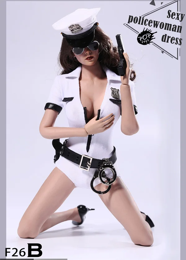 1/6 комплект женской одежды F26 косплей сексуальная полицейская форма костюм с пистолетом наручники модель аксессуар для 12 дюймов фигурка