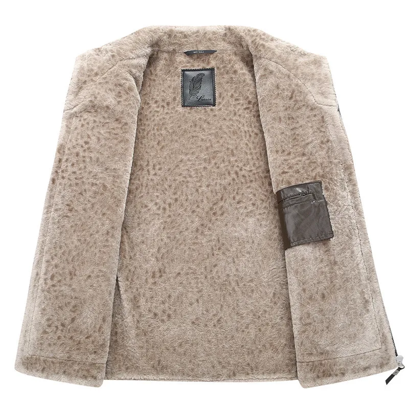 Плюс размер 10XL 8XL 6XL 5XL 4X пилотный кожаный жакет коричневый черный мех Натуральная кожа куртка мужская зимняя Натуральная овечья кожа пальто
