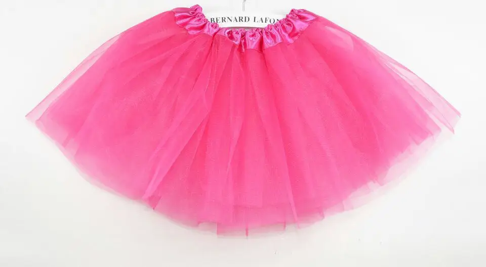 Женская танцевальная пачка юбка-пачка для принцесс, юбки для вечеринок, летние короткие юбки для танцев, юбки-пачки ярких цветов для женщин - Цвет: dark pink
