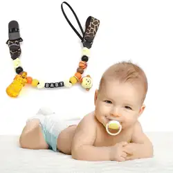 Младенческая резиновая цепи соски безопасная цепочка для прорезывания зубов детский Прорезыватель Экологичные соски зажимы держатель