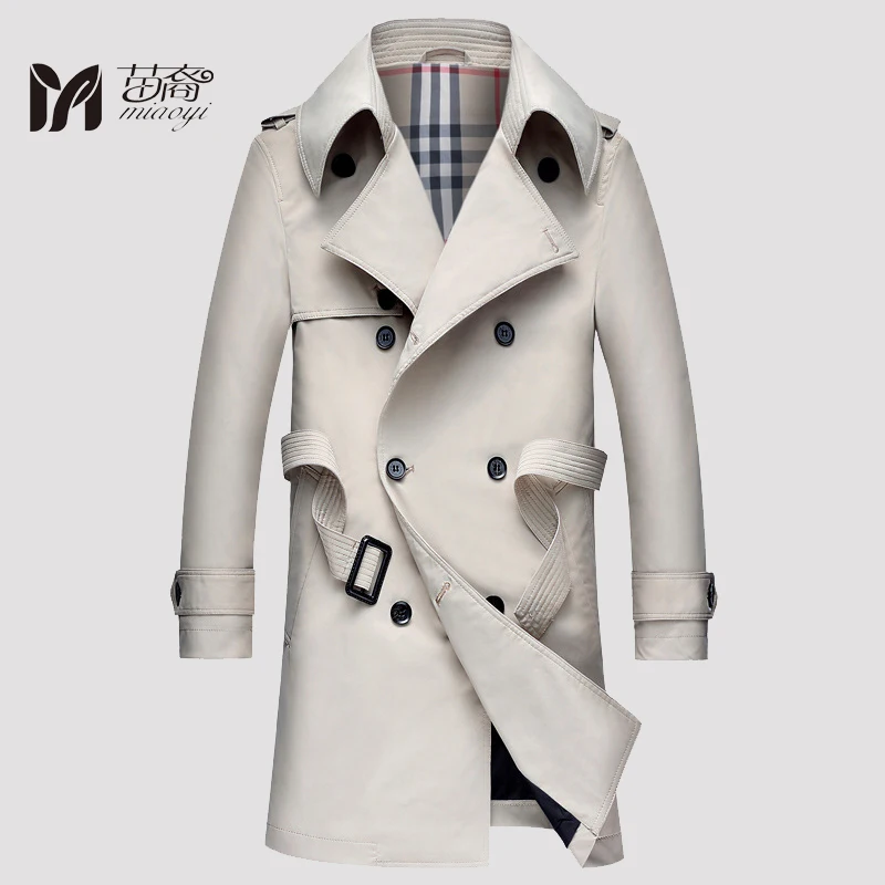 Image New Arrival ! Autumn and Winter Men Casual Thicker Warm Fashion Trench coat  long sleeved Wool Blends Overcoat