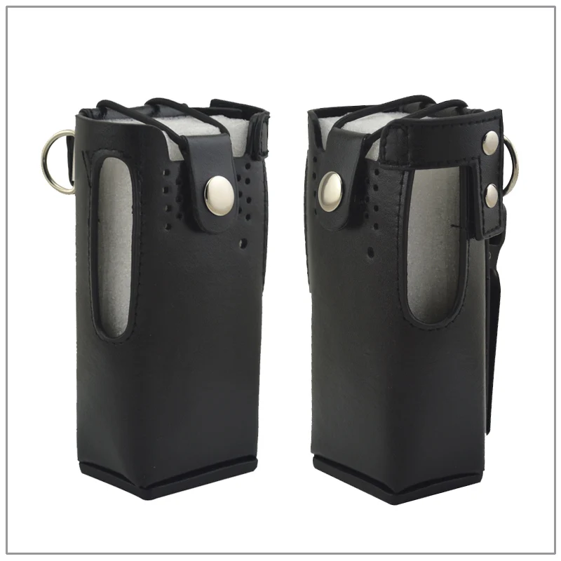 Leather Carrying Case with Belt Clip & Strap for Motorola GP328/GP340/HT750/HT1250 EP450 etc  walkie talkie full keypad replacement housing case cover for ht1250 gp338 two way radio with lcd speaker mic