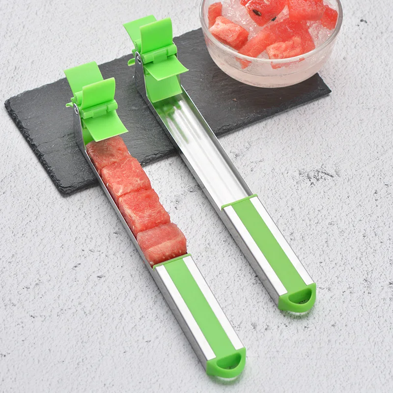 

1PC Watermelon Windmill Slicer Kitchen Gadgets Melon Fruit Vegetable Cutting Tools Melon Cube Cutter Stainless Steel QA 015