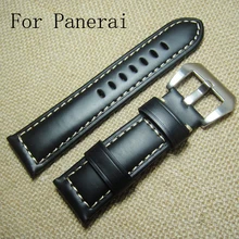 22 MM 24 MM 26 MM italien veau noir Genuie cuir bracelet, Rétro en cuir Wacthband pour PAM avec logo