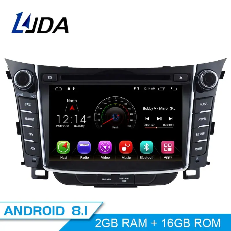 LJDA Android 8 1 font b Car b font dvd player for Hyundai I30 Elantra GT