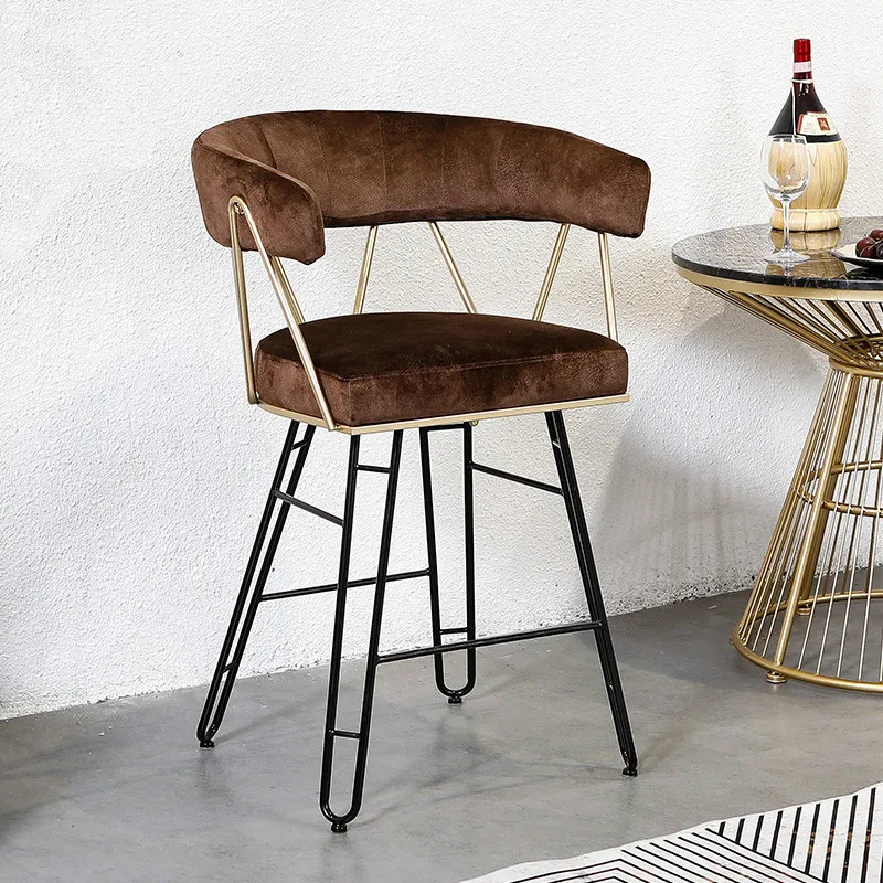 15%Nordic dining chair bar chair wrought iron creative high stool front desk chair simple modern nail dressing net red makeup ch 15%Nordic dining chair bar chair wrought iron creative high stool front desk chair simple modern nail dressing net red makeup ch