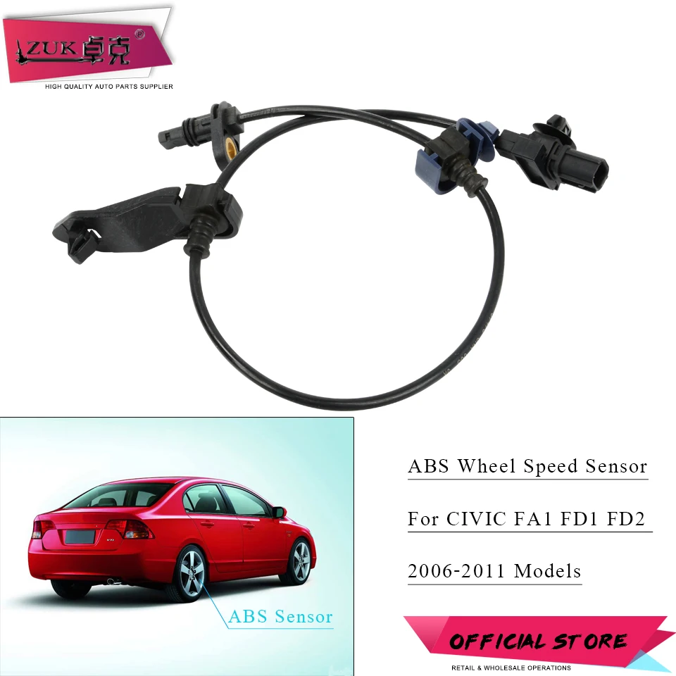 ZUK Wheel Speed Sensor ABS Sensor For HONDA CIVIC FA1 FD1 FD2 2006 2007 2008 2009 2010 2011 MK8