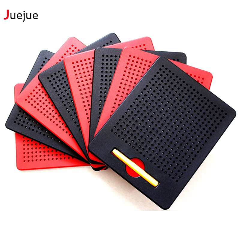 마그네틱 타블렛 자석 패드 드로잉 보드 비드 자석 스타일러스 펜 380 팝 비드 학습 교육 쓰기 메모 보드 아이 장난감