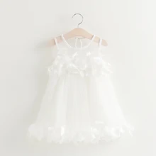 Летние праздничные платья для маленьких девочек милое детское платье одежда для маленьких девочек свадебные платья детская одежда розовая аппликация