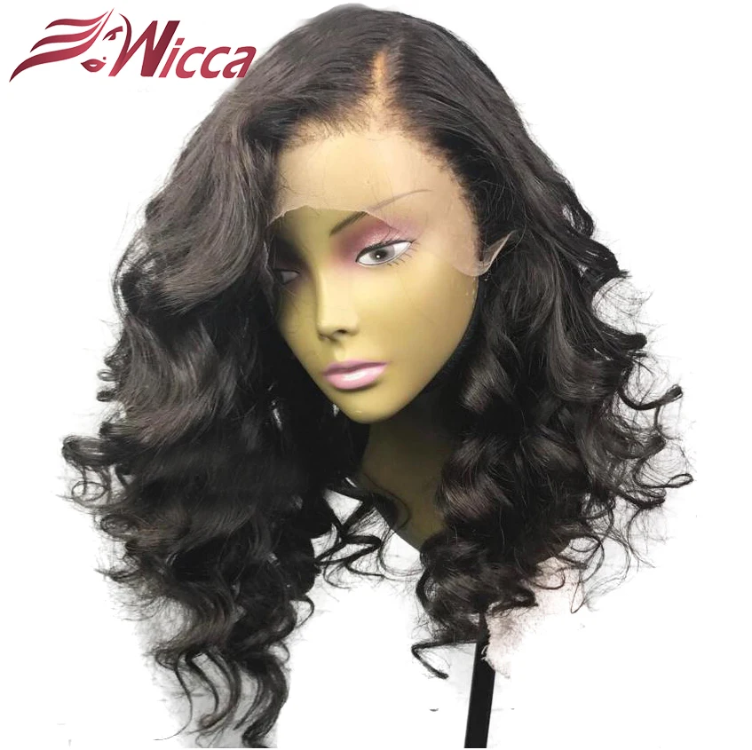 

Wicca Loose Wave 13x6 Lace Front Human Hair Wigs with Baby Hair Glueless Wigs Remy Hair Pre-Plucked Hairline