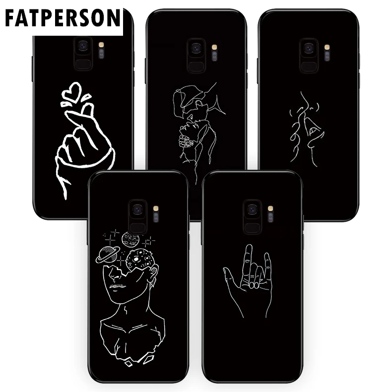 

Sketch Silicone soft phone case back cover For Samsung Galaxy J3 5 7 2016 2017 Pro EU Prime J4 6 2018 s7 8 9 edge plus note8