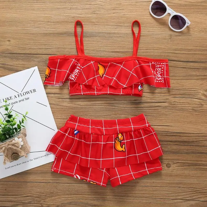 

1-4 Years Children's Swimsuit Girls Bikini Swimwear 2018 2pcs/set Bikini Girls Children Baby Girl Swimwear Bathing Suit Swimsuit