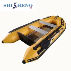 2,7 м Желтая резиновая надувная лодка, 0,9 мм пвх лодка Сделано в Китае