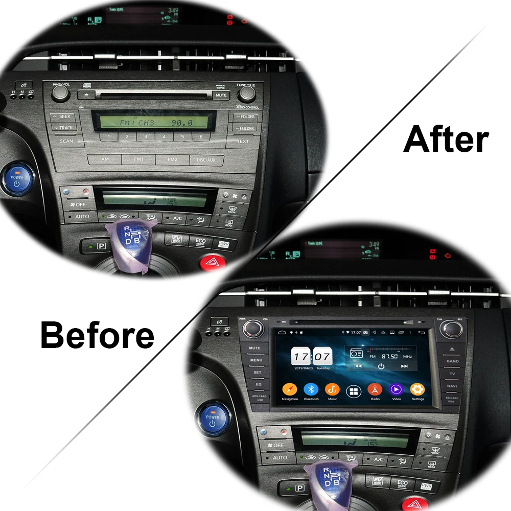 Flash Deal 8" Owtosin Car Radio Multimedia Video Player Navigation GPS Android 9.0 For Toyota Prius 2009 2010 2011 2012-2015 Car 4GB RAM 2