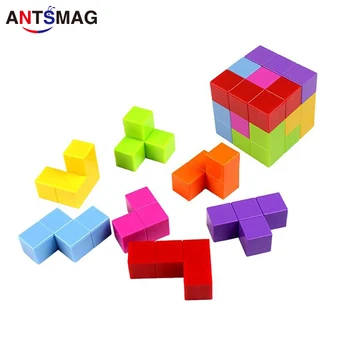 

2 Sets Multicolor 3D Magnetic Cube Kid DIY Building Model Toy Children Puzzle Assembly Magnetic Blocks Magic Cube Toys Gift