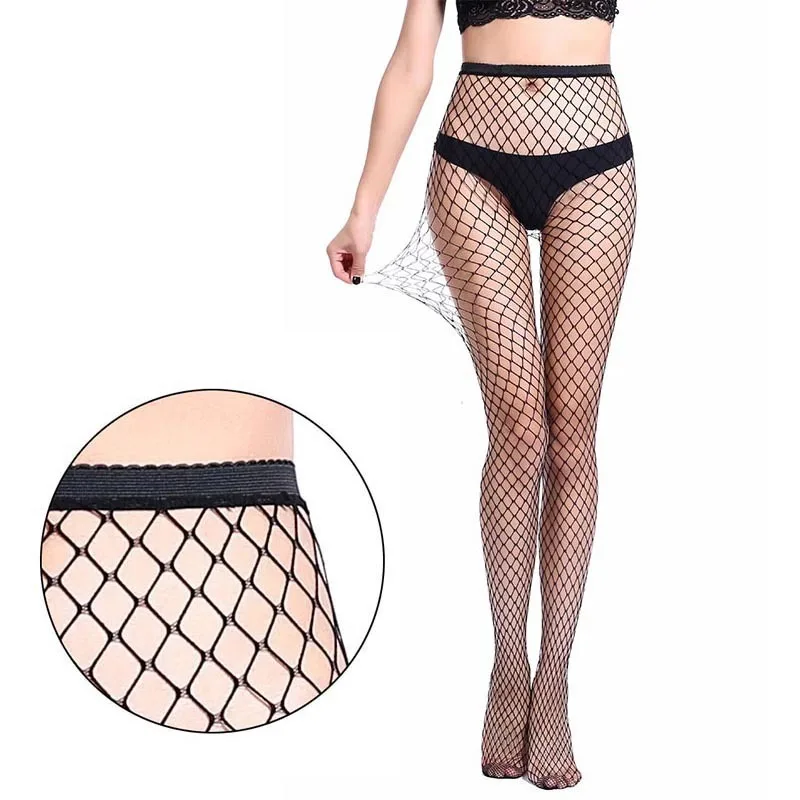 Hot Female Long Tight Sexy Mesh Net Stockings Fishnet Pantyhose Sexy Pantyhose for Women Erotic Lingerie