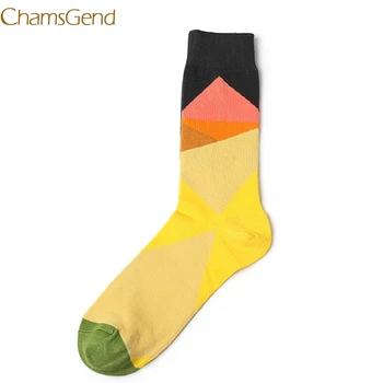 

2019 A # Cotton Socks 1 Pair Mens Personality Graffiti Print Casual Breathable Long Socks A2#