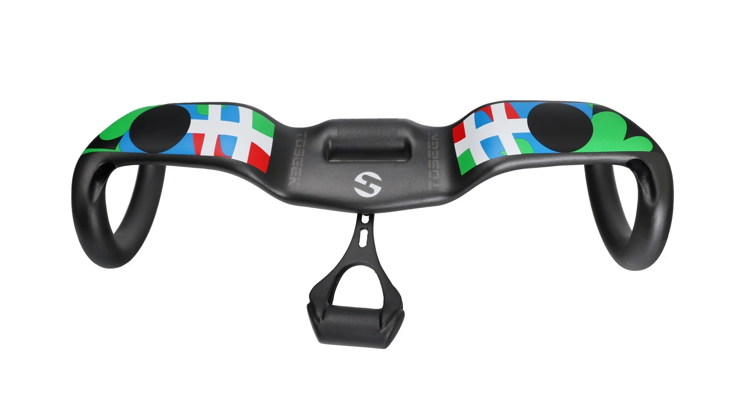 

TOSEEK Full Carbon Fiber Handlebar Road Bike Integrated Handlebar Camouflage Label Bent bar UD Matte 400/420/440mm Bicycle Parts