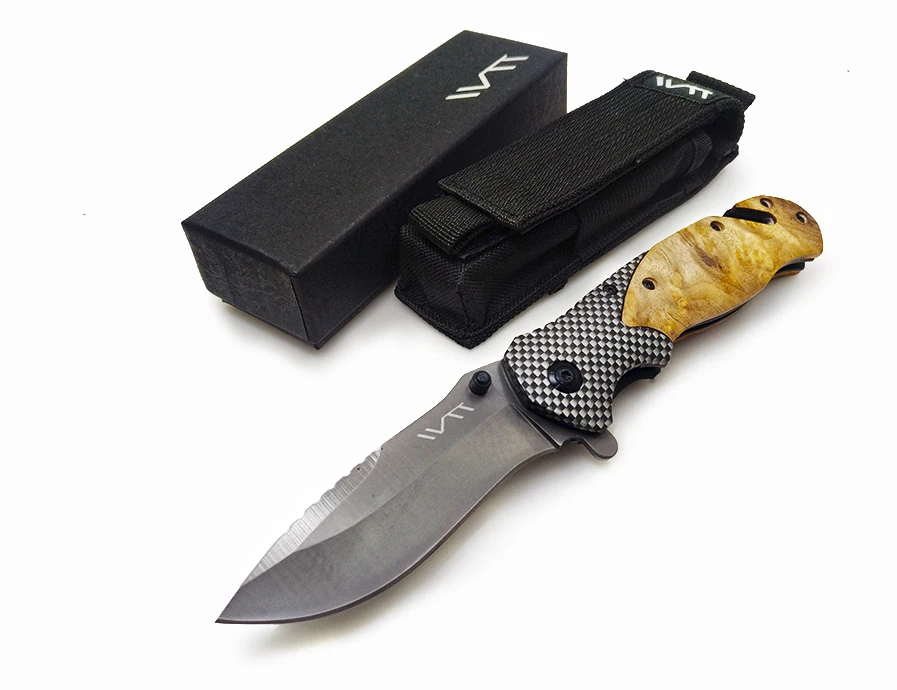 WTT X50 складной Флиппер на заказ, нож с деревянной ручкой, тактические ножи для выживания, кемпинга, походов на открытом воздухе, охотничьи боевые спасательные многофункциональные инструменты для повседневного использования
