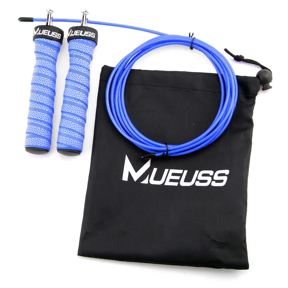 Crossfit Jump Rope Skipping Rope Adjustable (Black/Pink/Yellow/Blue/Purple)