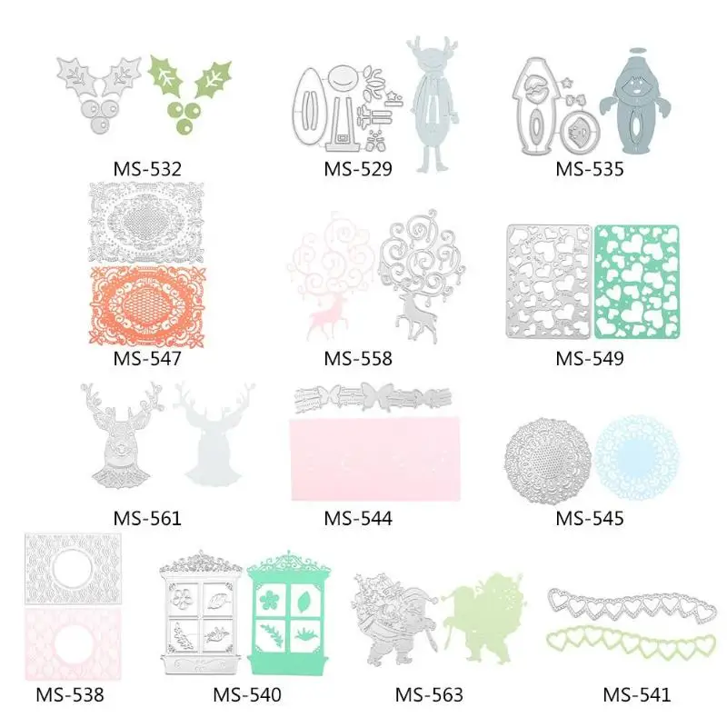

Christmas Dies Metal Cutting Dies Stencils Scrapbook Embossing DIY Photo Album Card Gift Scrapbooking Dies Christmas Decoration