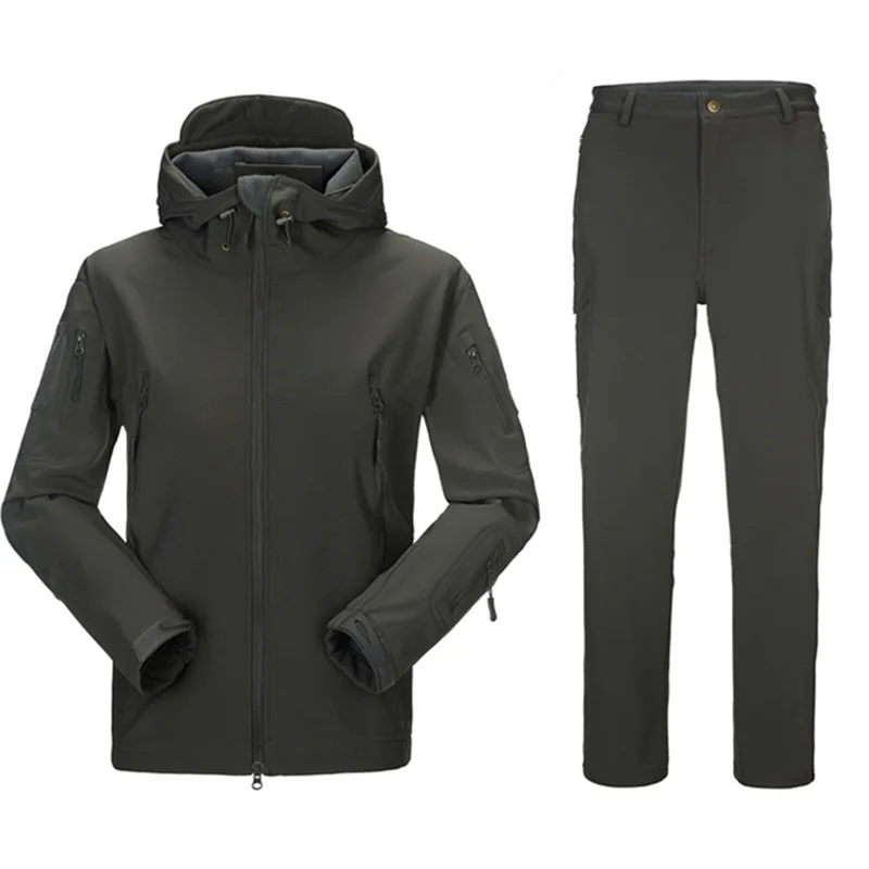 

2018 Time-limited Waterproof Softshell Outdoor Men's Jacket Shark Skin Military Fishing Hunting Jackets Set Sport Army Clothes