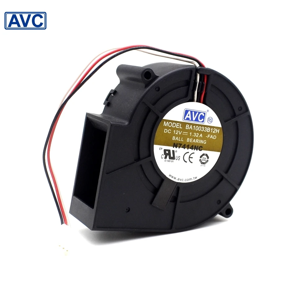 9733 DC 12V 1.32A BA10033B12H 3-проводной турбинный вентилятор охлаждения для AVC | Компьютеры и