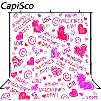 

Capisco Valentine's Day Vinyl Photography Backdrops Newborns Customized Computer Printed Background Love valentine